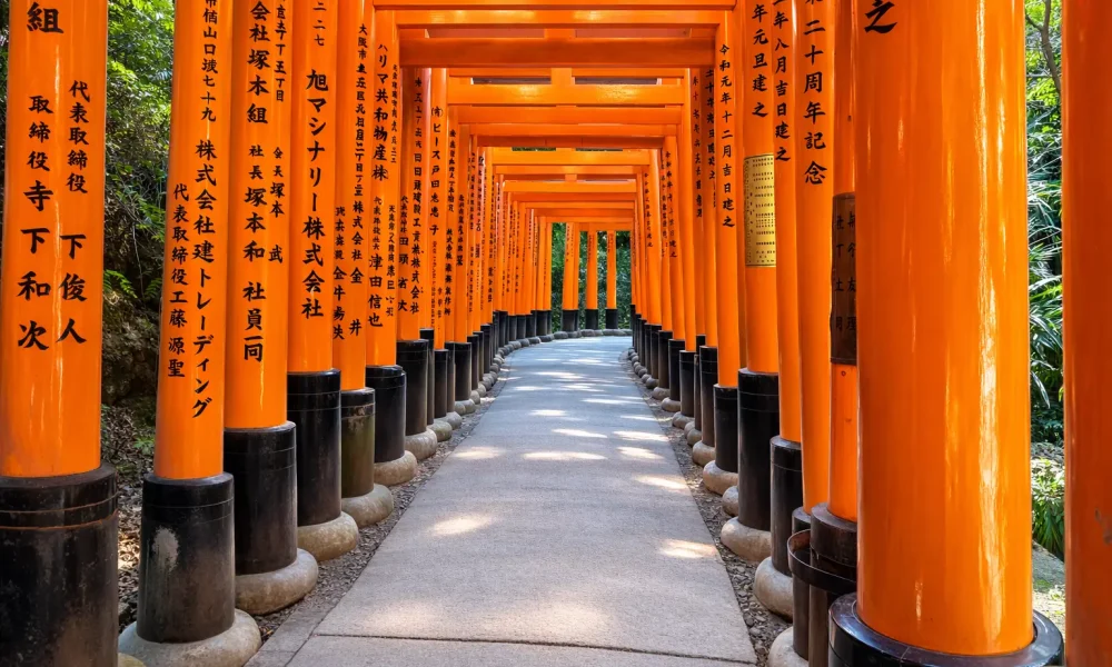 Tori Gates at Fushimi Inari Taisha Shrine